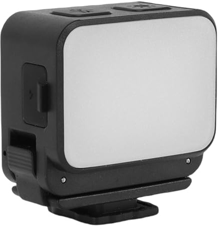 XUMIUZIY LED Videolicht Set für Action 6 Kamera, Wasserfeste Magnetische Fotografie Füllbeleuchtung mit 3 Farben 3000 K, 4440 K, 8700, Einstellbar für Vlogging Streaming