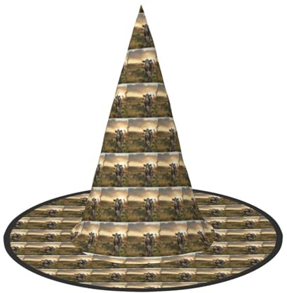 ZTPOWQA Sombrero unisex con estampado de vaca lechera para carnaval, fiesta de carnaval, cosplay, disfraz temático