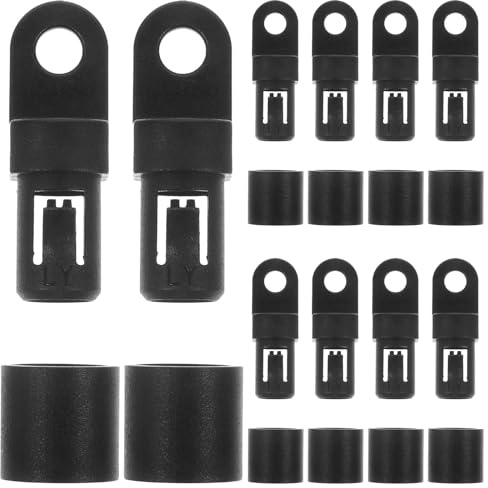 HOMOCONO Elastic Bungee Cord End Hooks 10Pcs Marine Grade Plastic Terminals for Kayak Deck Hooks and Cargo Net Connectors Outdoor Use