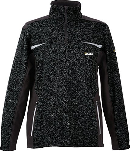 JCB Elmhurst 1/4 Zip Jacket Funnel Neck Softshell Mens Grey Size-XXL D-1E