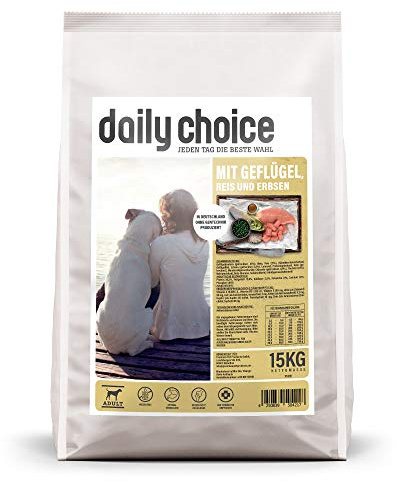 DAILY CHOICE – Geflügel | Trockenfutter mit natürlichen Zutaten und wertvollen Superfoods für ausgewachsene Hunde. Alleinfutter ohne Zusatzstoffe im Beutel | 30kg Geflügel