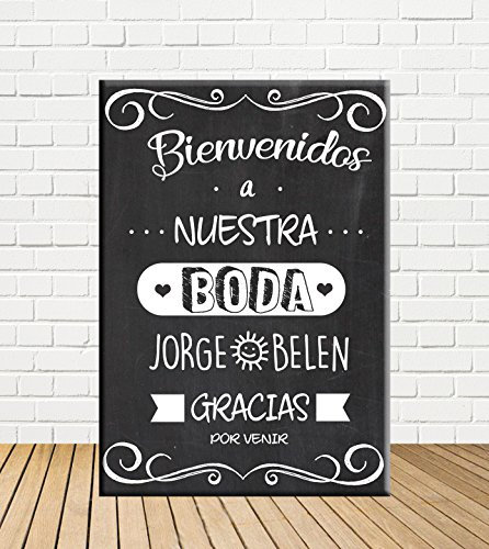 Tu Fiesta Mola Mazo Cartel Boda Pizarra Bienvenida de Boda 70x100m |Bienvenida a los Invitados| Divertido y económico|Detalle de Boda|Decorado Bodas| Personalizable …