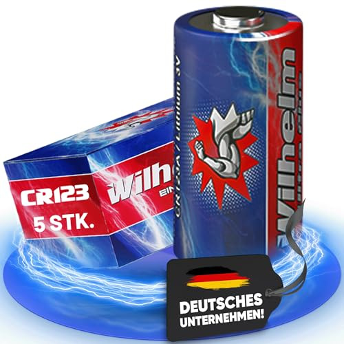 Wilhelm CR123A Lithium Fotobatterien 3V Photobatterien – 5 Stück