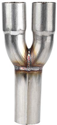 Auspuff Y-Rohr Edelstahl Dual 1,5'' ID Einlass Single 1,75'' AD Auslass-Auspuff-Merge-Sammler Langes Y-Rohr