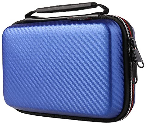 Étui de transport pour diabétiques avec sangle de poignée pour bandelettes de test de glycémie, médicaments, glucomètres, pilules, stylos, câbles USB, seringues à insuline, aiguilles, lancettes, bleu