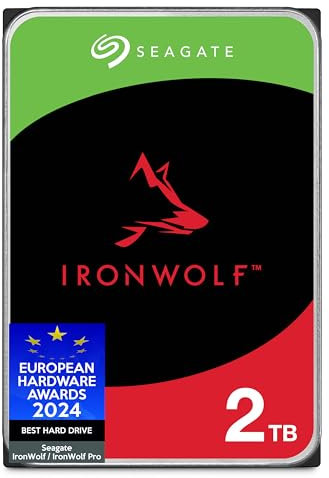 Seagate IronWolf 2TB, Unità disco interna, NAS, 3.5, SATA 6 GB/s, Data Rescue Service (ST2000VNZ03)