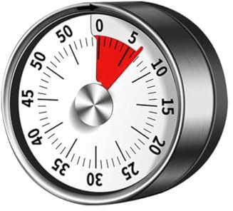 Youery Küchentimer, Magnetischer Visueller Timer Edelstahl Countdown Timer, Eieruhr Mechanisch, 60-Minuten Küche Timing Tool mit lautem Wecker, für Kochen Lernen Backen