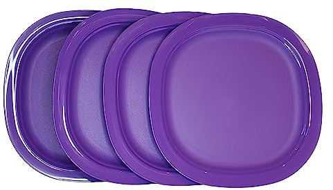Tupperware Violett Mikrowellen-Aufheizbare Lunch-Teller, 24,1 cm, 4 Stück
