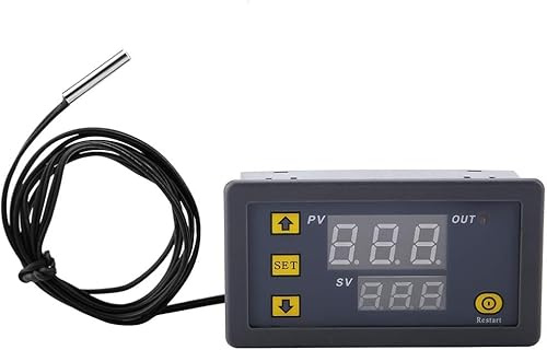 YUNIQUE GREEN-CLEAN-POWER - Digitaler Temperaturregler W3230 DC 12V | LED-Anzeige | Bereich -50°C bis +110°C | Einfache Installation | Last 20A, NTC 10K Sonde Inklusive