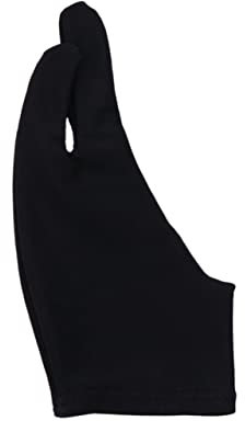 KOMBIUDA Zweifinger-malhandschuhe Aus Spandex Gebogen Für Künstler Zum Zeichnen Tabletts Schweißhemmend Schützt Oberflächen Schwarz Atmungsaktiv Und Bequem