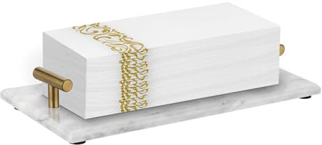 Sumnacon Gästehandtuchhalter für Badezimmer, Marmor-Serviettenhalter für Papierservietten, Badezimmer-Serviettenhalter mit Füßen, eleganter Serviettenhalter für Badezimmer, WC, Esstisch, Küche, Grau