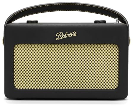 Roberts Revival ICON Smart Radio with Amazon Alexa, Google Cast, Internet Radio, DAB/DAB+/FM, Bluetooth, Black