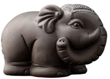 Handgefertigte Statue Lila Sand Tee Haustier Maskottchen Elefant Kann Angehoben Werden Tee Tablett Tee Haustier Büro Kung Fu Tee Tee-Set für Teeliebhaber(B)