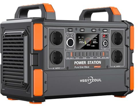 HSSYTZOUL 1008WH Portable Power Station 1200W Generador Solar con Onda Sinusoidal Pura AC/DC De Salida para Acampar Al Aire Libre Capacidad De La Batería 315000Mah