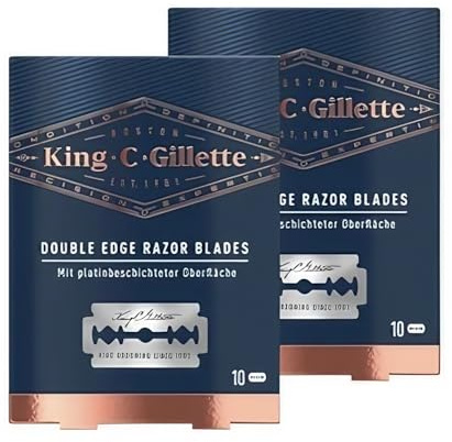 KING C Gillette Rasierklingen 20 Klingen