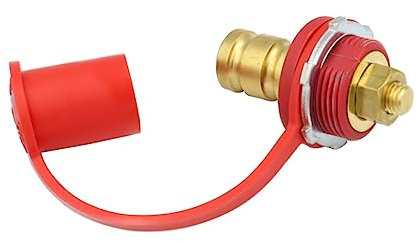 GRIRIW Borne de Batterie Déportée 20mm 250a, Laiton et Alliage de Zinc, Capuchon Étanche, pour Camping-cars et Véhicules Agricoles