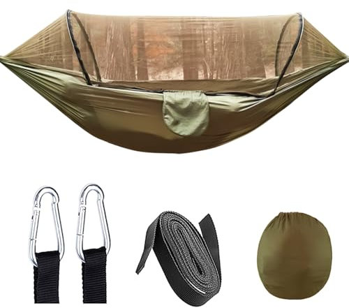 Ultra-Light - Hamaca de camping con mosquitera, capacidad de carga de 300 kg, transpirable, de secado rápido, nailon muy resistente y duradero