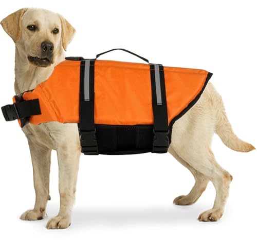 Hund Flytväst,Reflekterande Säkerhetsväst För Hund - Justerbar Flytväst, Skyddsväst För Bad Kajak Camping Båtturer