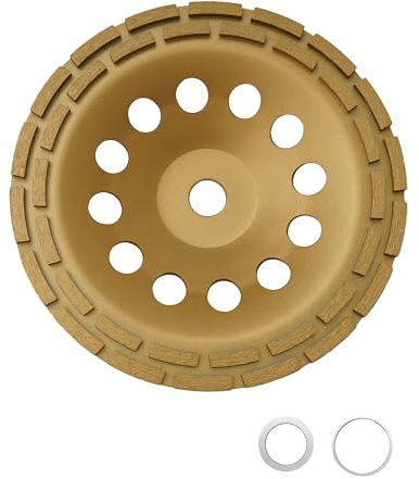 petour Betonschleifscheiben 230mm×22.3mm Schleiftopf mit 2 Variokreise Universal Schleifscheibe Geeignet Für Effizientes und Präzises Schleifen Beton, Stein, Fliesenkleber, Granit, Mauerwerk