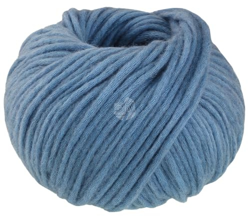 LANA GROSSA Winter Softness | Zartes Schlauchgarn, voluminös mit flauschigen Merinofasern | Handstrickgarn aus 62% Schurwolle & 38% Baumwolle (Bio) | 50g Wolle zum Stricken & Häkeln | 70m Garn FB 7