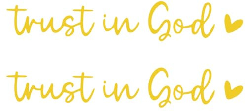 Accessoires de verre de vue arrière pour femme | Autocollants de voiture Trust in God | Décalcomanies | Accessoires de verre de vue arrière pour la famille, les amis, les hommes, les femmes et les