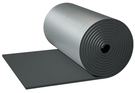 Vapour Barrier Waterproof Thermal Insulation Foil Membrane Safe Insulation Cotton Cuttable for Roofs & Floors 1 10m Length Options (1x5m 3.3x16.4ft 10mm Thick)