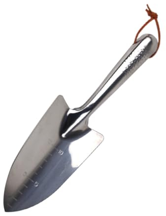 SHINEOFI Transplantoir Acier Inoxydable avec Poignée Antidérapante pour Jardinage Pelle Multifonction pour Plantation Désherbage et Transplantation Extérieur