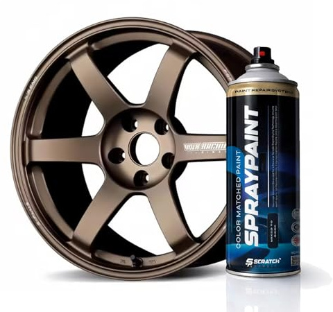 Scratch Repair - Burnished Bronze Metallic Alloy Wheel Paint - Premium Aerosol Spray for Durable, High-Gloss Finish on Automotive Rims - Ideal for Customization, Scratch Resistance