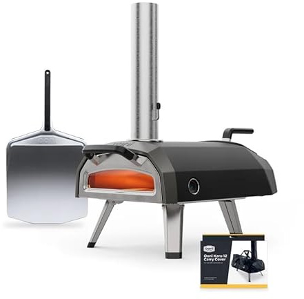 Ooni Karu 2 Pizza Oven Essentials Bundle - Includes 12 Pizza Peel and Cover