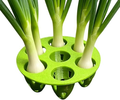 Generico Spring Onion Growth Pot | Garden Propagation Container with 7 Holes | Growing Spring Onions in Jar - for Indoor Worktop Balcony Home Office Classroom Gardening and