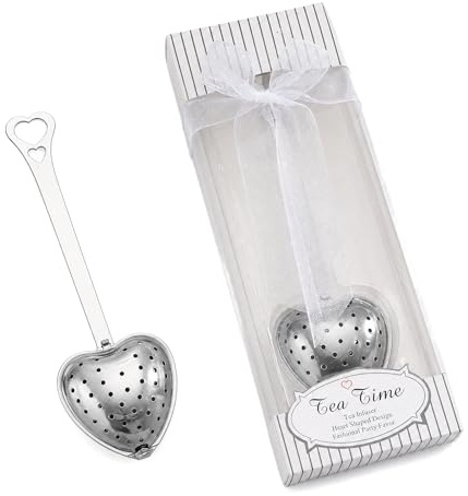 Waoferfio Tea Strainer Heart Shaped Set Tea Infuser Features a Long Handle and is Suitable for Mugs, Tea Strainers for Loose Tea Teapots, and More, Making It Ideal for Home and Office Use.