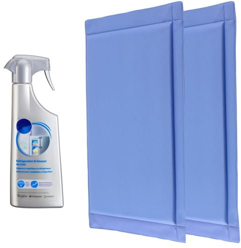 SPARES2GO 500ml Trigger Spray De-Icer + Defrost Mats for All Models of Fridge Freezer