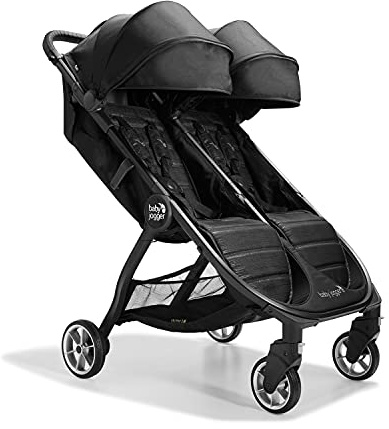 Baby Jogger® City Tour 2 Side by Side Double Stroller, Compact Twin Stroller Design, Easy-To-Maneuver, Fits Through Standard Doorways, Compact One-Step Fold Design, Baby Travel Essential, Pitch Black