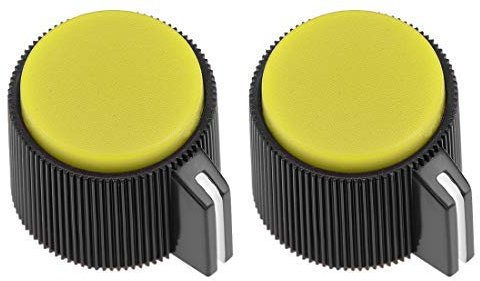 2 Stück 19 x 16 mm Potentiometer aus Bakelit Lautstärkeregler Drehregler gelb für Lautstärkeregler mit 6 mm Durchmesser