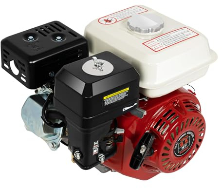 Gas Engine 6.5 HP 4 Stroke 160CC Gasoline Engine Motor Industrial OHV GX160 Gasoline Engine Replacement Pull Start Single Cylinder Motor for Gokart, Compressor, Lawnmower, Pump