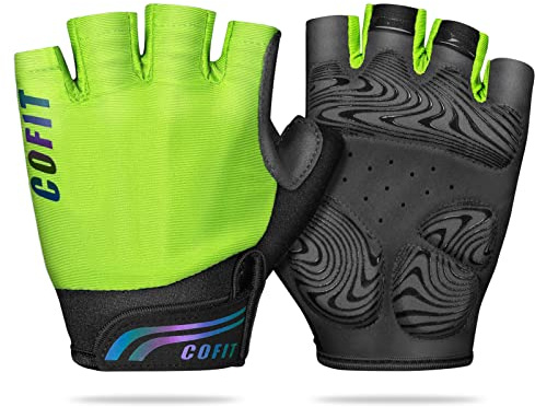 COFIT Fahrradhandschuhe Halb Finger für Herren und Damen–Leichte, Atmungsaktive Bike-Handschuhe mit Gel-Dämpfung und Rutschfestem Grip für MTB, Rennrad & Fitness
