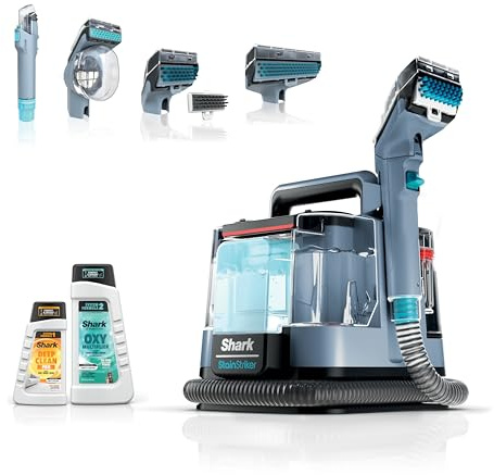 PX202BRN StainStriker Portable Carpet & Upholstery Cleaner, Spot, Stain, & Odor Eliminator, 4 Attachments, Perfect for Pets, Carpet, Area Rugs, Couches, Upholstery, Cars & More, Nordic Blue