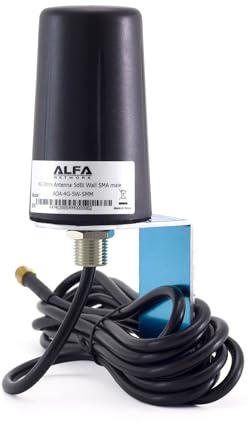 Alfa Network 4G LTE Omni 5dBi Antenne zur Wandmontage, SMA-Stecker AOA-4G-5W-SMM