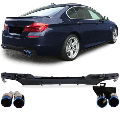 Umbau Heckdiffusor + Endrohre Titan passt für BMW F10 F11 520 523 525 528 530