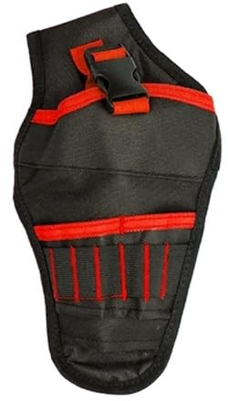 Tabliers Porte Outils Pochette à Outils for électricien, Sacs de Ceinture en Tissu Oxford, Tablier de Travail de Construction, Artisanat, Accessoires for Outils d'électricien, Goutte (Color : Red)