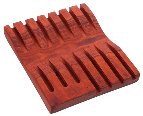Beaupretty Hairdressing Scissors Stand Wooden Serving Tray Wooden Trays Display Stand Barber Shop Scissors Organizer Hairdressing Combs Accessory Organizing Rack