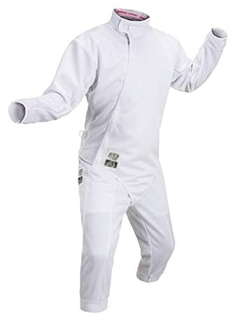 KJHY 3-teiliger Fechtanzug (Fechtweste/Fechtjacke/Fechthose) 450N-Fechttrainingskleidung for Fechttraining/Wettkampf (Dicke : Left hand, Size : 30)