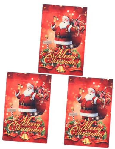 Sosoport 3stücke Weihnachtlicher Gartenflaggen-hänger Mit Niedlichem Weihnachtsmann-design Druck Langlebig Und Farbenfroh Für Festliche Dekorationen Und Gartenverschönerungen