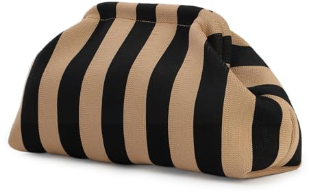 GSenhui Straw Clutch Purse - Woven, Crochet Summer Beach Dumpling Stripes Clutch