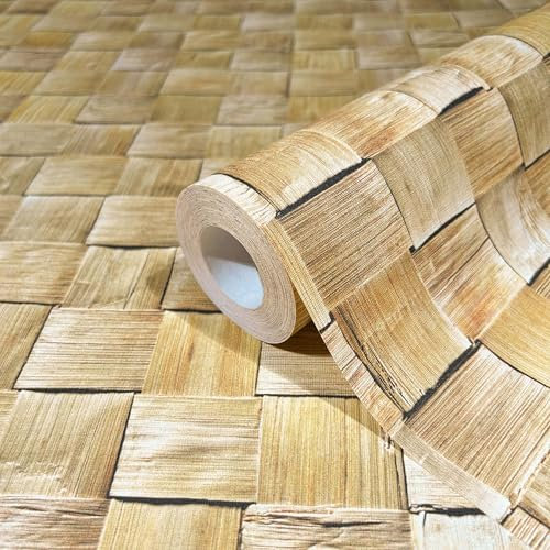 marburg Papier peint intissé aspect 3D, Tapisserie, jaune, naturel, pour salon, chambre à coucher, fabriqué en Allemagne, 10,05 x 0,53 m