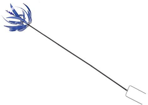 Gran Escultura de Viento Decoración Artesanía, Molino de Viento Giratorio Silencioso para Jardín Al Aire Libre, Metal de Hierro con Pintura Duradera y Lámina (con) para