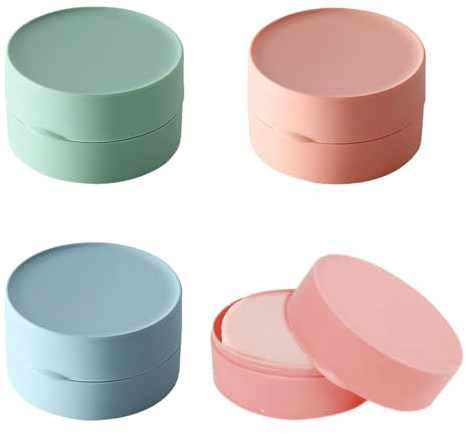 Boîte à Savon Ronde,Lot de 3 rangements pour shampoing Solide,boîte à Savon de Voyage,boîtes à Savon Portables avec Couvercle,récipient à Savon pour Savon Solide,Porte-Savon Rond,pour Voyage,Camping