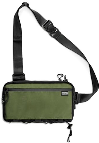 TACTICAL GEEK Cache L4 EDC Sling Bag, Lightweight Crossbody Shoulder Bag, Sling Strap Backpack, Schwarz Grün