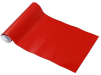 Hihaha Película De Vinilo para Envolver Coche Ext. E INT., 1 Unidad | Rojo Mate, 15x152cm/0.5ft X 5ft, Material PVC, Grosor 5.5 Mil, Flexible, Resistente Al Agua, Fácil De Pegar, Sin Residuos