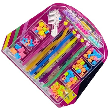 Haarperlen für Kinder, Haarperlen-Set - Multifunktionale Flechthaarperlen - Haarschmuck für Mädchen, wiederverwendbares Haarperlen-Set zur Verbesserung der Hand-Auge-Koordination